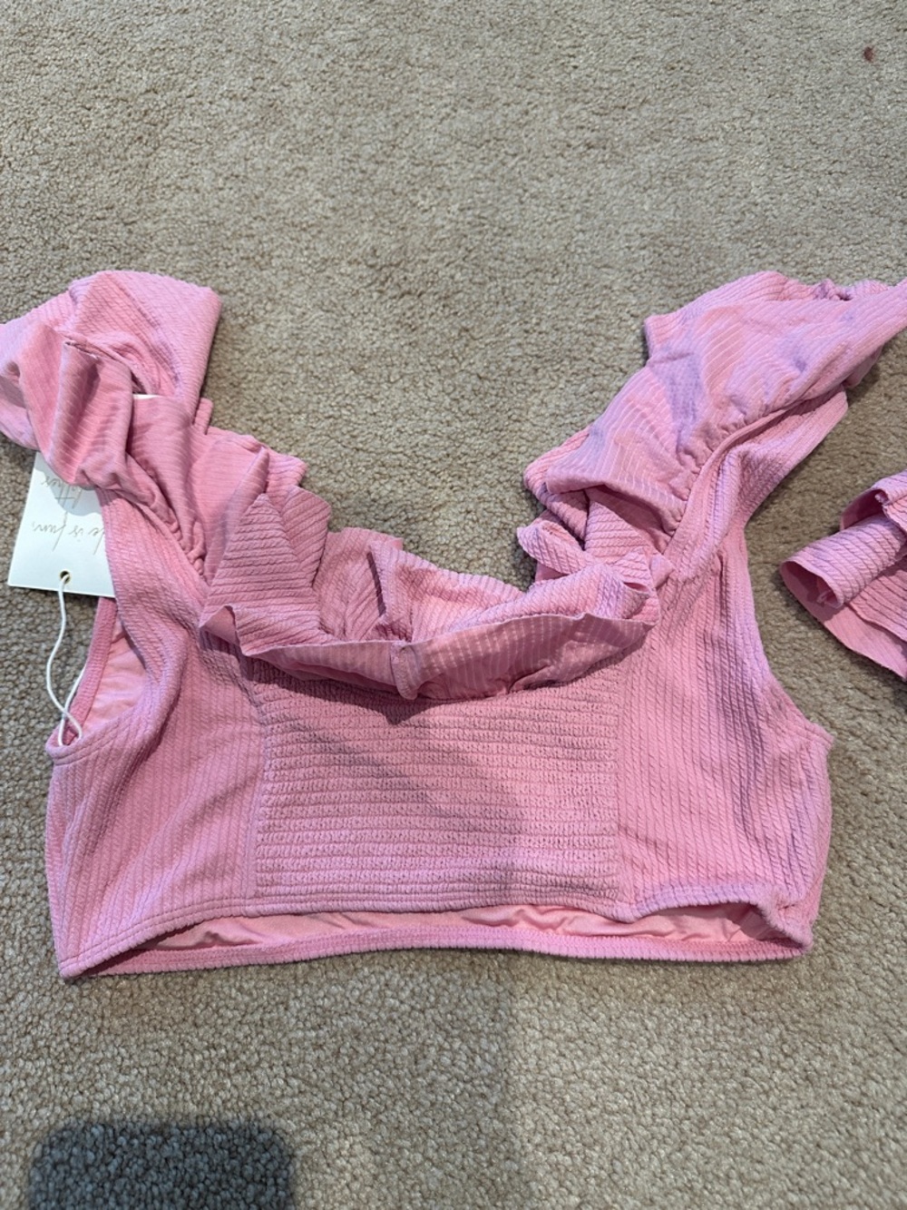 Show Me Your MuMu Pink Ruffle Bikini Set - Picture 7 of 7